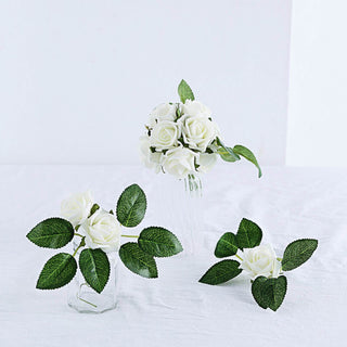 24 Ivory Artificial Foam Roses: A Timeless and Elegant Addition to Your Decor