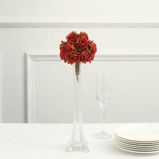 Versatile Terracotta (Rust) Foam Flowers for Any Occasion