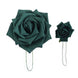 24 Roses | 5inch Hunter Emerald Green Artificial Foam Flowers With Stem Wire and Leaves