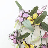 3 Pack Artificial Butterfly Garland Vines with Willow Greenery Leaves, Faux Flowers Garland - 6ft