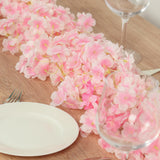 5 Pack Pink Artificial Cherry Blossom Floral Garland, 6ft Silk Flower Hanging Vines