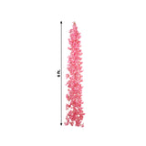 5 Pack Pink Artificial Cherry Blossom Floral Garland, 6ft Silk Flower Hanging Vines