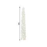 5 Pack White Artificial Cherry Blossom Floral Garland, 6ft Silk Flower Hanging Vines