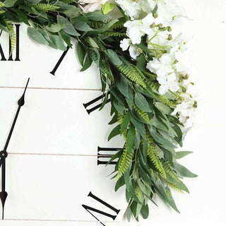Enhance Your Event Decor with the Green Artificial Willow and Frond Leaves Garland Vine