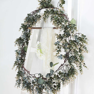 6ft Frosted Green Artificial Eucalyptus and Boxwood Leaf Garland Vine