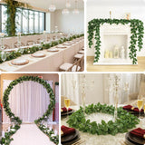 Real Touch Green Artificial Silk Rose Leaf Table Garland