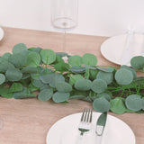 12 Pack Artificial Eucalyptus Leaves Garland, 6.5ft Silk Hanging Vines for Wedding