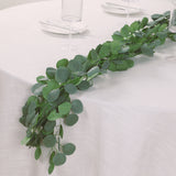 12 Pack Artificial Eucalyptus Leaves Garland, 6.5ft Silk Hanging Vines for Wedding