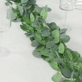 12 Pack Artificial Eucalyptus Leaves Garland, 6.5ft Silk Hanging Vines for Wedding