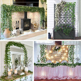 Artificial ivy trellis decor for fireplace, garden, and wedding backdrops