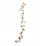 6ft Blush Silk Rose Peony Flower Garland, Mixed Floral Greenery Garland#whtbkgd