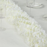 10 Pack White Artificial Wisteria Vines Flower Garlands, Hanging Silk Flowers Wedding