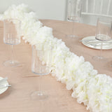 10 Pack White Artificial Wisteria Vines Flower Garlands, Hanging Silk Flowers Wedding