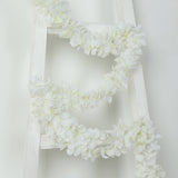 10 Pack White Artificial Wisteria Vines Flower Garlands, Hanging Silk Flowers Wedding