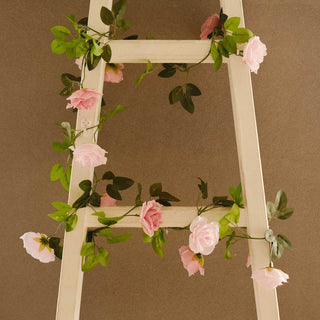 <strong>Lifelike Blush Dusty Rose Floral Hanging Vines</strong>