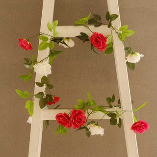 <strong>Red Ivory Floral Hanging Vines</strong>