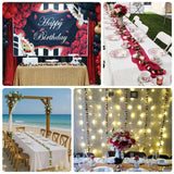 2 Pack 8ft White Royal Blue Artificial Silk Flower Garland Rose Vines