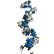 2 Pack 8ft White Royal Blue Artificial Silk Flower Garland Rose Vines#whtbkgd