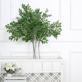 Create a Fresh and Contemporary Look with Light Green Faux Plant Stems
