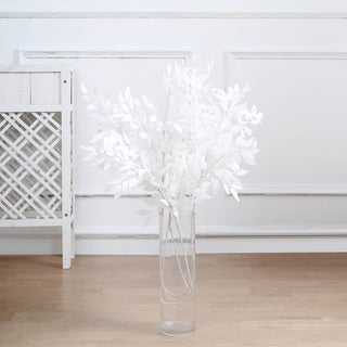 Timeless Beauty with White Artificial Silk Beech Leaf Branches