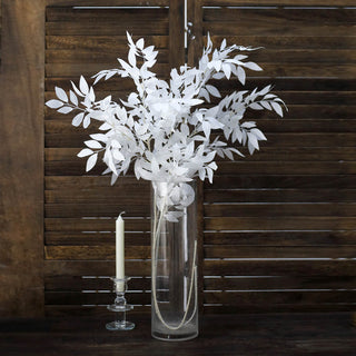 Add a Touch of Elegance with White Artificial Silk Beech Leaf Branches
