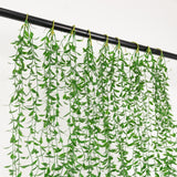 10 Pack Artificial Hanging Vines Weeping Willow Leaves with Stems, Fake Ivy Greenery