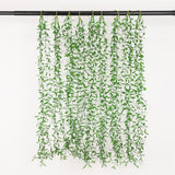 10 Pack Artificial Hanging Vines Weeping Willow Leaves with Stems, Fake Ivy Greenery