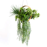 Faux Hanging Greenery with Gold Hoop Ceiling Decoration – Perfect for Tablescapes#whtbkgd