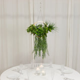 Faux Hanging Greenery with Gold Hoop Ceiling Decoration – Perfect for Tablescapes 38inch Long