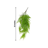 32-inch hanging green fern plant isolated on white background