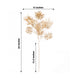 3 Pack | 24inch Metallic Gold Artificial Plant Leaf Vase Fillers, Faux Palm Leaf Branches