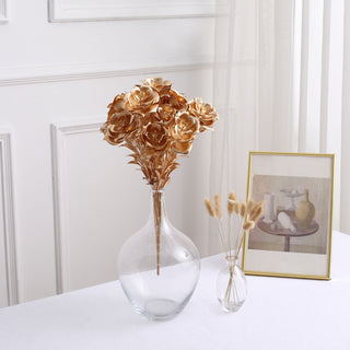 Add a Touch of Luxury with Metallic Gold Faux Rose Bouquets