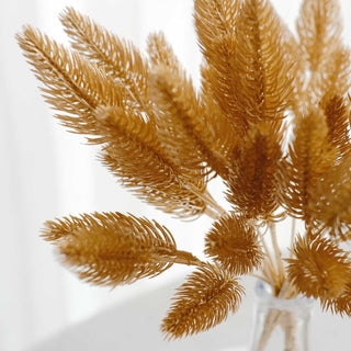 <strong>Versatile & Beautiful Metallic Gold Artificial Pine Grass Bushes</strong>