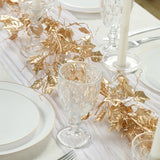 6.5ft Metallic Gold Artificial Ivy Leaves Garland - Hanging Vine for Table