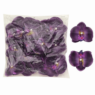 Enhance Your Event Decor with Eggplant Artificial Silk Orchids