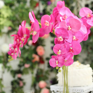 Elevate Your Decor with 40" Tall Fuchsia Artificial Silk Orchid Flower Bouquets
