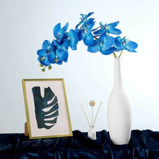 Add Elegance to Your Décor with Royal Blue Artificial Silk Orchid Flower Bouquets