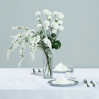 Create a Timeless Look with the White Artificial Foxglove Orchid Flower Bouquet Stem