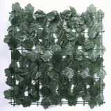 12 Pack Dark Green Artificial Ivy Hedge Privacy Screen Fence Wall Panel, Faux Leaf Greenery#whtbkgd