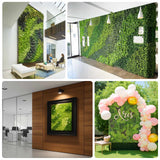 Vertical living wall decoration with lush greenery and modern design elements.