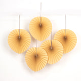 6 Pack Natural Dried Tropical Palm Leaves Paper Fans, 25inch Handheld Folding Fans