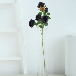 Elegant and Timeless: Black Artificial Silk Rose Bouquets