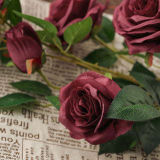 Versatile and Durable Artificial Silk Rose Flower Bush Stems