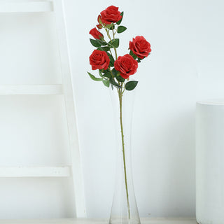 Add a Touch of Elegance with Red Artificial Silk Rose Bouquets