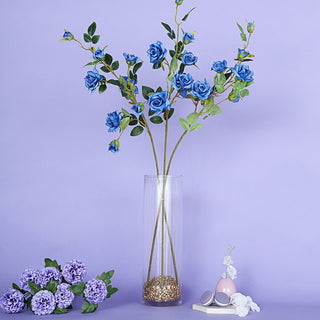 Create a Stunning Blue Floral Display with Our Silk Roses