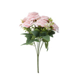 2 Bushes Real Touch Blush Artificial Rose Flower Bouquet, Silk Long Stem Flower