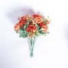4 Bushes | 12inch Terracotta Real Touch Artificial Silk Rose Flower Bouquet, Faux Bridal Flowers