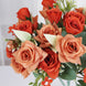 4 Bushes 12inch Terracotta (Rust) Real Touch Artificial Silk Rose Flower Bouquet#whtbkgd