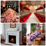 Pre-Arranged Silk Flower Table Runner 40x16inch Mixed Lavender Lilac – Roses, Hydrangeas