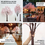 8ft Artificial Cherry Blossom Tree Blush – Silk Sakura Wishing Tree